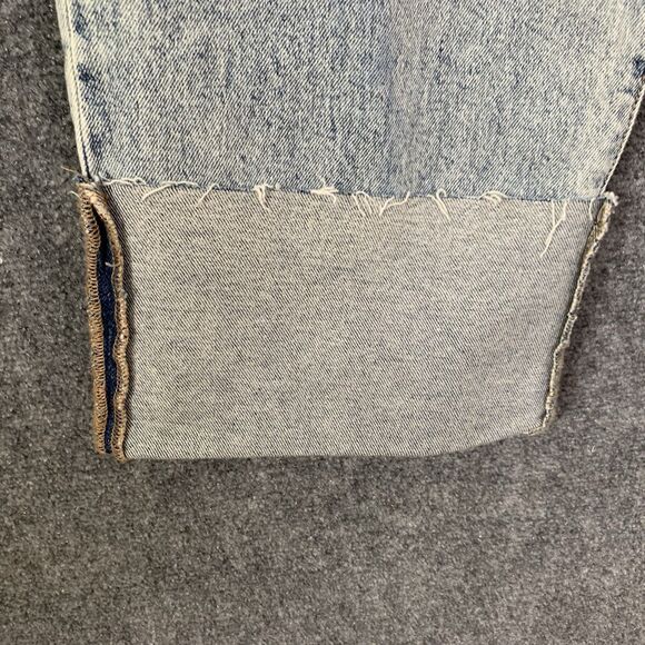 AVA & VIV Stone Wash Button Fly Ankle Jeans Sz 16 NWT Straight Leg Cuffs Hi-rise - Picture 4 of 14